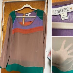 Umgee sheer multicolored top